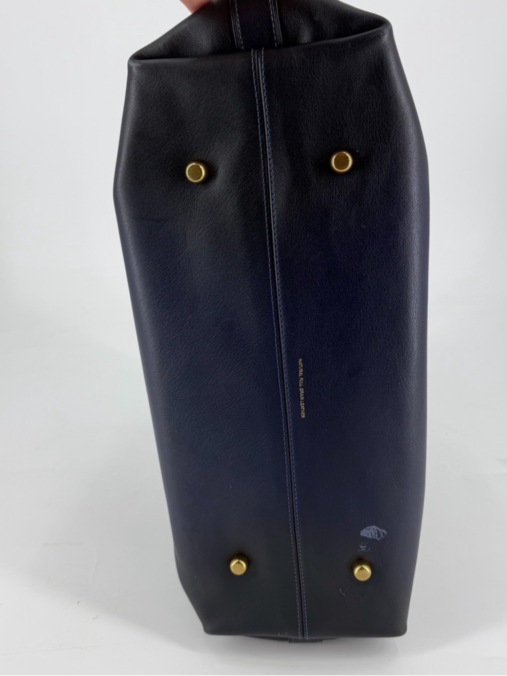 Coach Soft Empire Carryall Bag 40 Dark Navy Leather Purse - Picture 6 of 14